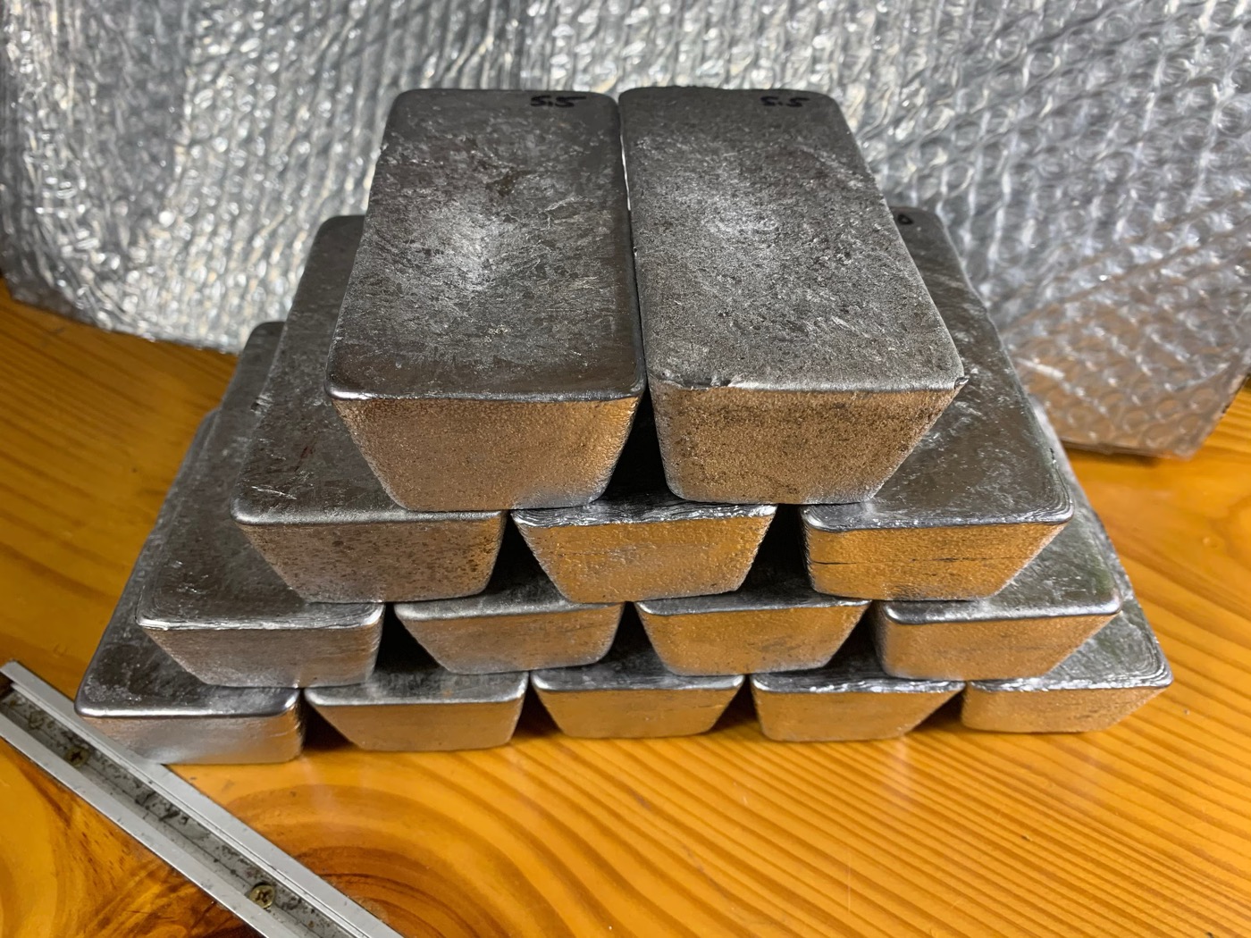 Refined lead ingots — the final output